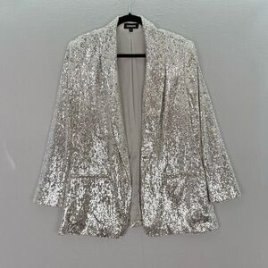Express Metallic Sequin Blazer